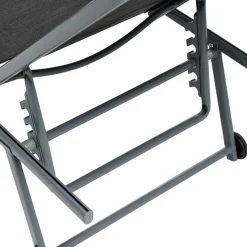 SORONI - Ligstoel set van 2 - Grijs/Zwart - Staal