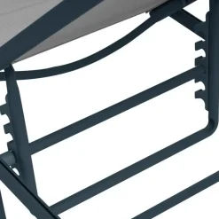 SORONI - Ligstoel set van 2 - Grijs/Lichtgrijs - Staal