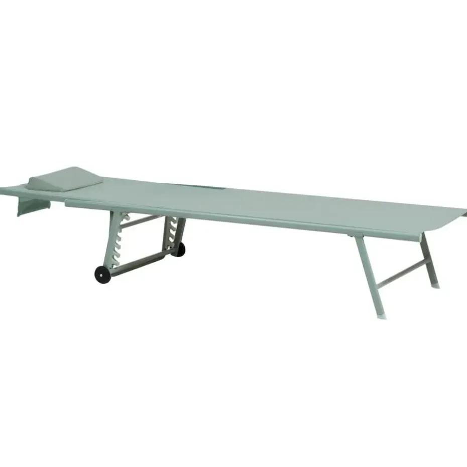 SORONI - Ligstoel set van 2 - Groen/Lichtgroen - Staal