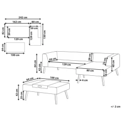 SORRIVOLI - Loungeset 4-zits - Beige - Olefine