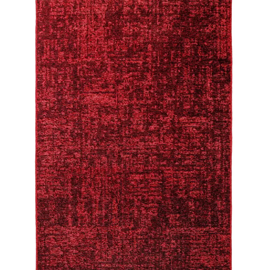 SPACE Vloerkleed - Laagpolig Effen Velours - Rood 200x290 cm - Modern Woonkamer