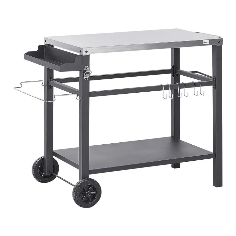 SPIAZZI - Keukentrolley - Zwart - Staal