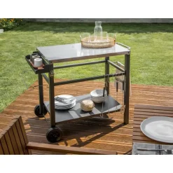 SPIAZZI - Keukentrolley - Zwart - Staal