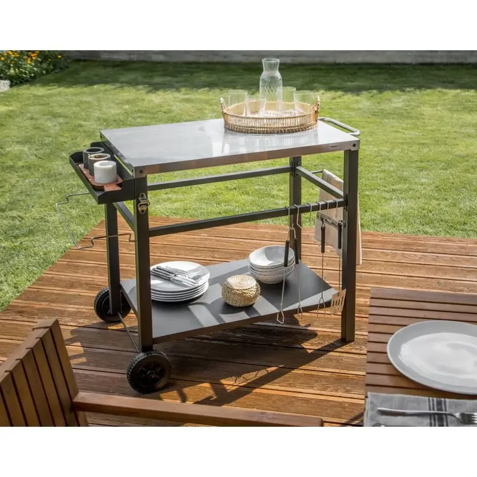 SPIAZZI - Keukentrolley - Zwart - Staal