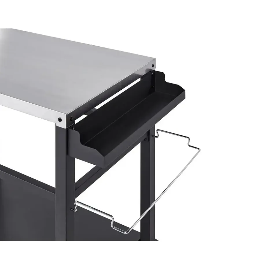 SPIAZZI - Keukentrolley - Zwart - Staal