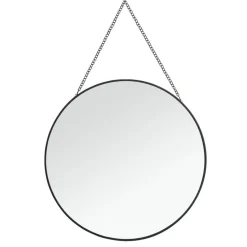 Spiegel Madrid - zwart - Ø29 cm