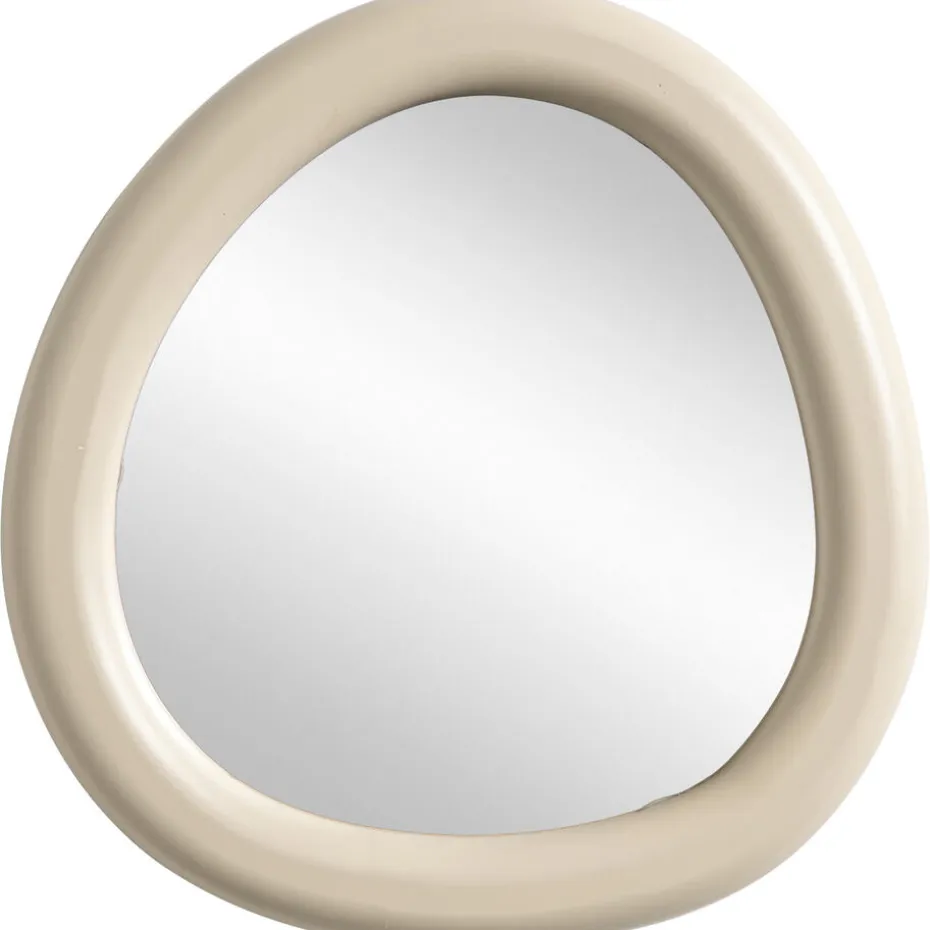 Spiegel Moma off-white hout - Ø24,5 cm