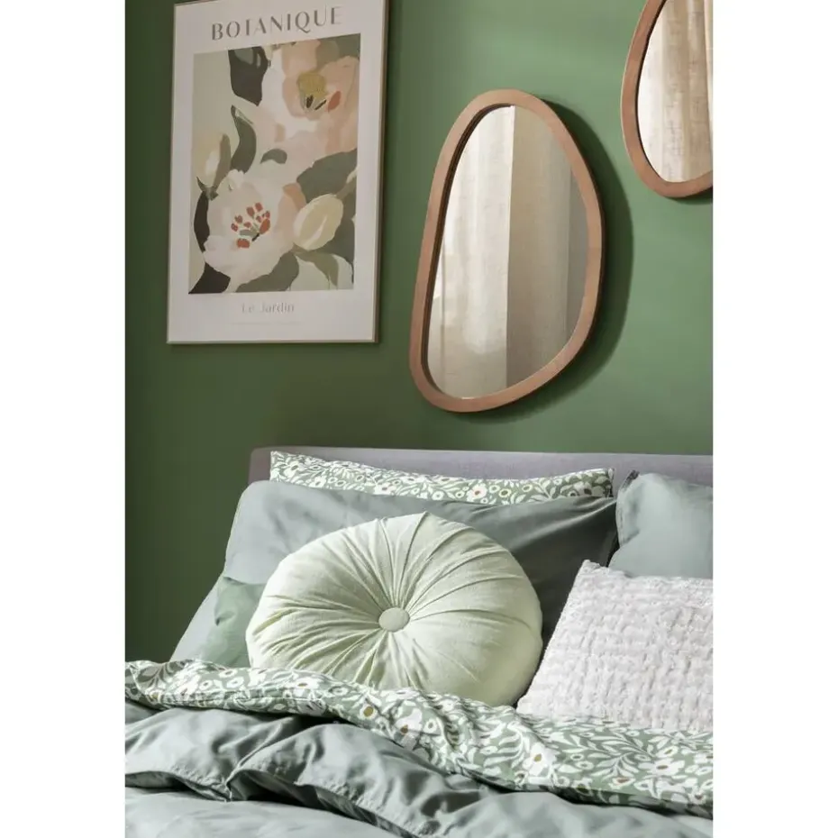 Spiegel Organic - antraciet/bruin - hout - 58x37x2 cm