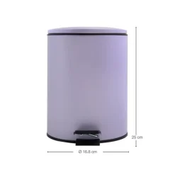 Spirella Pedaalemmer Cannes - lila paars - 3L - metaal - 17x25 cm