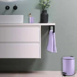 Spirella Pedaalemmer Cannes - lila paars - 3L - metaal - 17x25 cm