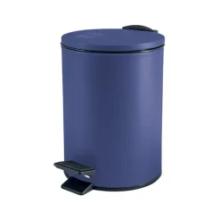 Spirella Pedaalemmer Cannes - blauw - 3L - metaal - 17 x 25 cm