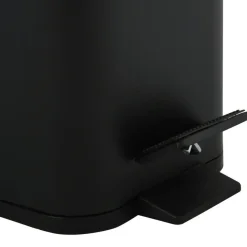 Spirella Pedaalemmer Paris - zwart - 5L - metaal - 28 x 14 x 29 cm