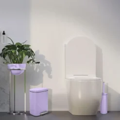 Spirella Pedaalemmer Venice - lila paars - 5L - metaal - 21x30 cm