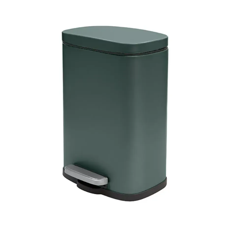 Spirella Pedaalemmer Venice - donkergroen - metaal - 21 x 30 cm