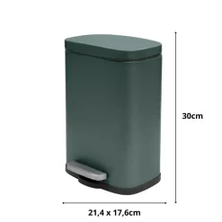 Spirella Pedaalemmer Venice - donkergroen - metaal - 21 x 30 cm