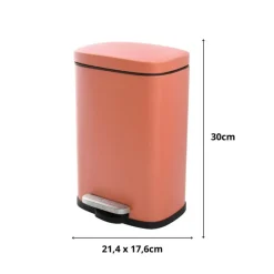 Spirella Pedaalemmer Venice - terracotta - 5L - metaal - 21 x 30 cm