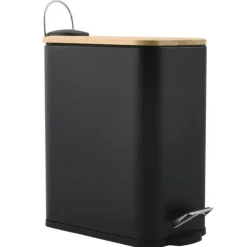 Spirella Pedaalemmer Vienne - zwart - 5L - metaal - 28 x 14 x 29 cm