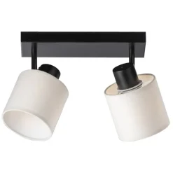 Spot 2-lichts Amani - zwart/off-white - E27