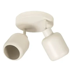 2-spot Mosi E14 - beige metaal - Ø11x24 cm