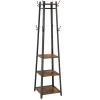 Staande kapstok - industriële look - 8 haken - 45x181x45 cm - vintage bruin