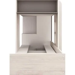 Stapelbed Beau (lattenbodem onderste bed niet inbegrepen) - grenen/grijs