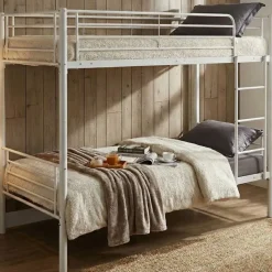 Stapelbed Dixie 90x200cm - metaal - mat wit