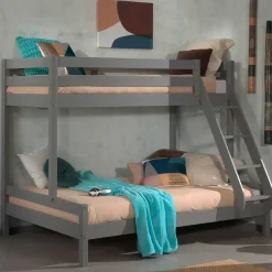 Stapelbed Triple 3-persoons hout - grijs