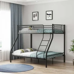 Stapelbed Trixie 90x200 & 140x200 - metaal - mat zwart