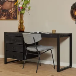 StarFurn - Bureau Boaz 145 cm - zwart