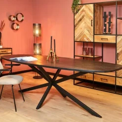 StarFurn - Deens ovale eettafel Elegance - 200 cm - zwart