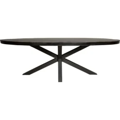StarFurn - Eettafel Denver 160 cm ovaal - zwart