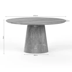 Starfurn - Eettafel Lana - Bruin - 150x150x76 cm
