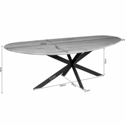 Starfurn - Eettafel Lou - Zwart - 98x210x76 cm