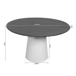 Starfurn - Eettafel Madison - Bruin - 130x130x76 cm