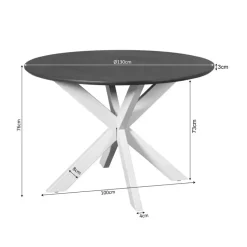 Starfurn - Eettafel Madison - Bruin - 130x130x76 cm