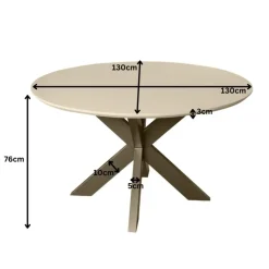 Starfurn - Eettafel Madison - Beige - 130x130x76 cm