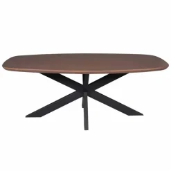 StarFurn - Eettafel Madison 280 cm Deens Ovaal walnoot - zwart