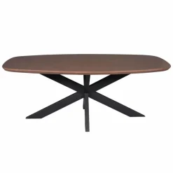 StarFurn - Eettafel Madison 280 cm Deens Ovaal walnoot - zwart
