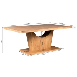 Starfurn - Eettafel Voco - Bruin - 110x200x76 cm