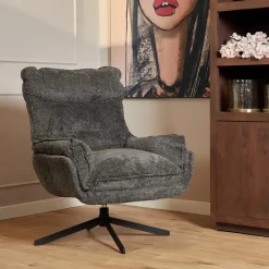 Starfurn - Fauteuil Vera - Grijs - 83x115x59 cm