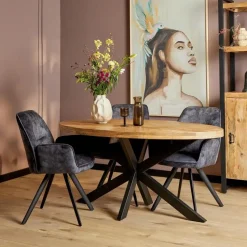 StarFurn - Ovale eettafel Denver - 160 cm - naturel