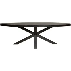 StarFurn - Ovale eettafel Denver - 210 cm - zwart