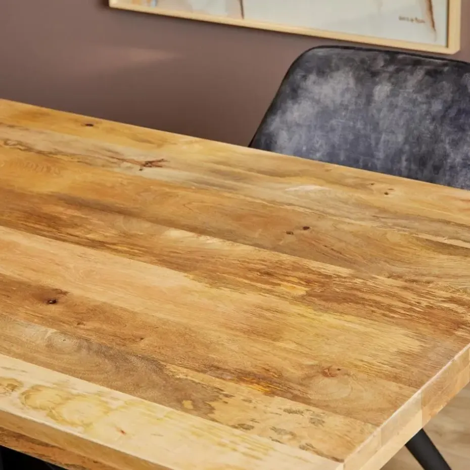 StarFurn - Rechthoekige eettafel Denver - 200 cm - naturel - U-poot