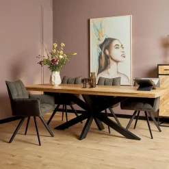 StarFurn - Rechthoekige eettafel Denver - 160 cm - naturel