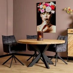 StarFurn - Ronde eettafel Denver - ø120 cm - naturel