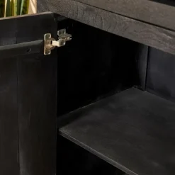 StarFurn - Vakkenkast Brussel XL 160 cm - zwart