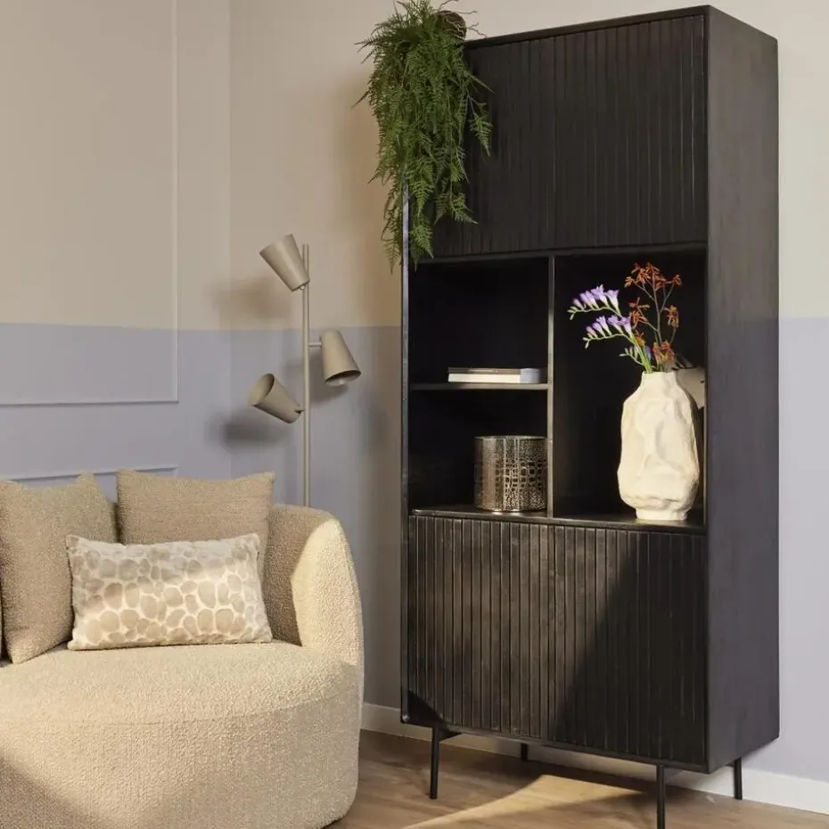 StarFurn - Vakkenkast Madison 90 cm - zwart