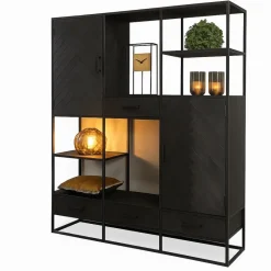 StarFurn - Vakkenkast New York XXL - zwart