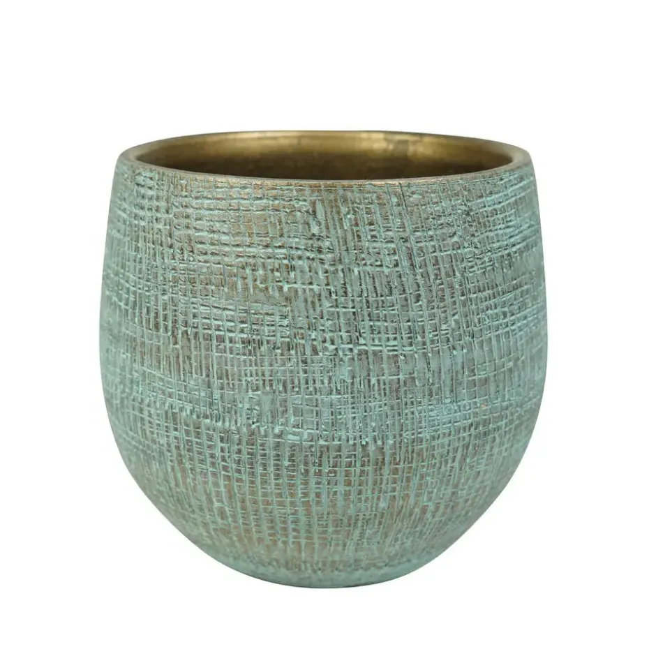 Steege Plantenpot - moderne look - blauw - 22 x 20 cm