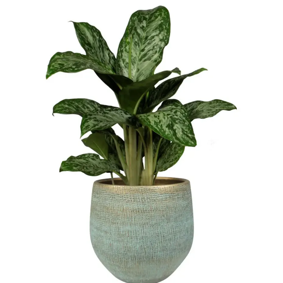 Steege Plantenpot - moderne look - blauw - 36 x 32 cm
